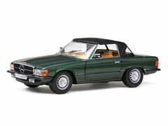 Sunstar Model Car 1/18 1977 Mercedes-Benz 350 SL Close Convertible (Moss  Green)