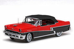 Sunstar Model Car 1/18 1956 Mercury Montclair Closed Convertible (Red & Black)