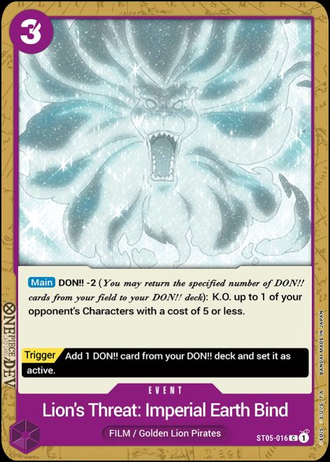 Lions Threat: Imperial Earth Bind - ST05-016 - C