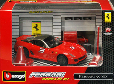 Bburago Mini Car 1/43 Ferrarri 599 xx (Red)