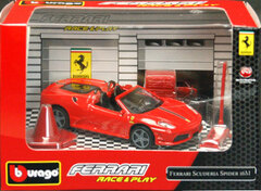 Bburago Mini Car 1/43 Ferrarri Scuderia Spider 16M (Red)