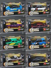 Bburago Mini Car 1/43 Street Tuners 8 Variety Set