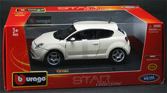 Bburago Mini Car 1/24 Alpha Romeo Mito (White)