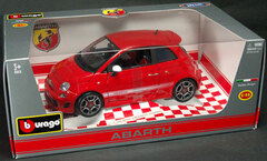 Bburago Mini Car 1/18 Abarth 500 2006 (Metallic Red)