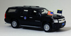 LUXURY Diecast Model Car 1/43 Chevrolet Suburban SUV 2009 Bullet Proof Secret Service Car