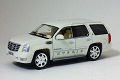 LUXURY Diecast Model Car 1/43 Cadillac Escalade Hybrid 2009 White Diamond