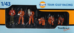 True Scale 1/43 Pit Crew Figure Team Gulf Racing (6 Figure Set)