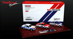 True Scale Complete Resin Model 1/43 1971 Datsun 510 BRE Team 3 Car Set w/ Peter Brock Signature