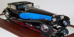 BAUER Complete Diecast Model 1/18 Blue/Black Bugatti Royale Coup de Ville Type 41 1930