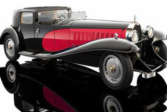 BAUER Complete Diecast Model 1/18 Red/Black Bugatti Royale Coup de Ville Type 41 1930
