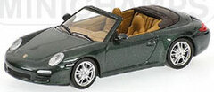Pauls Model Art Diecast Model 1/64 Porcshe 911 Carrera S Cabriolet 2008 Metallic Green