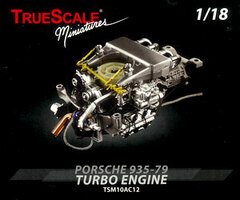 True Scale 1/18 Porsche 935-79 Single Turbo Engine Model