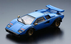 Model Car 1/64 Lamborghini Countach LP500 Blue/Canadian Flag