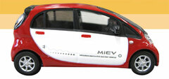 1/64 Next Generation Electric Car Mitsubishi I-MiEV Red/White BOX
