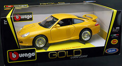 Bburago Mini Car 1/18 Porsche 911 GT3 Street 1997 (Yellow)