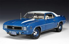 Complete Diecast Model 1/18 1969 Chevloret Camaro ZL1 COPO RS - Le Mans Blue