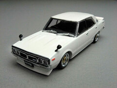 1/43 Diecast Mini Car GC110 Skyline (Yonmeri) 2000GT Early Version Custom Style (White)