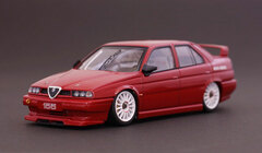 1/43 Diecast Model Alfaromeo 155 TS Silver Stone (Plain Color Model: Red)