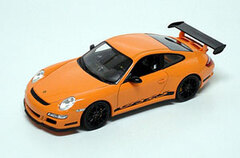 WELLY Diecast Mini Car No.03 1/18 Porsche 911(997) GT3 RS (Orange)