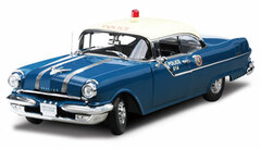 Sunstar Model Car 1/18 1955 Pontiac Star Chief (Patrol Car) (Blue/White)