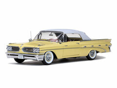 Sunstar Model Car 1/18 1959 Pontiac Bonneville Close Convertible (White/ Paroma Yellow)