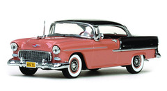 Vitesse Model Car 1/43 1955 Chevrolet Bellaire Hard Top (Shadow Gray / Coral)