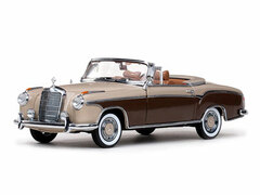 Sunstar Model Car 1/18 1958 Mercedes Benz 220SE Convertible (Cover Open) (Light Faun/ Brown)