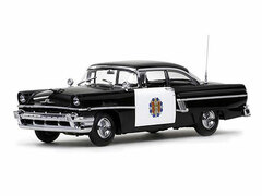 Sunstar Model Car 1/18 1956 Mercury Mont Clare Hard Top Police Car (Black/ White)