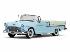 Vitesse Model Car 1/43 1955 Chevrolet Bel Air Convertible (Cover Open) (Light Blue)