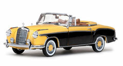Sunstar Model Car 1/18 1958 Mercedes-Benz 220SE Open Convertible (Yellow/Brown)