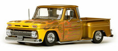 Sunstar 1/18 1965 Chevrolet Pickup C-10 Stepside Low Rider (Metallic Gold)