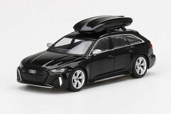 1/64 Audi RS 6 Avant Mythos Black Metallic w/Roof Box (Left-hand Steering)