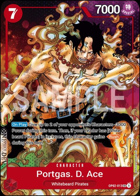 Portgas. D. Ace - OP02-013 - SR - Alternate Art  - Foil