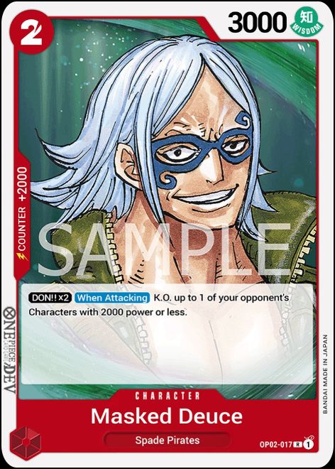 Masked Deuce - OP02-017 - R - Foil - One Piece Singles » Paramount War  (OP-02) - Nerd Rage Gaming