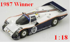 Spark Resin Model 1/18 Porsche 962C 1987 Le Mans 24 Hours Winner #17 D.Bell/ H. Stuck/ A.Holbert
