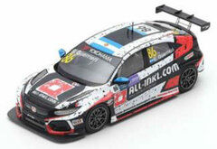 1/43 Honda Civic Type R TCR No.86 Winner Race 3 WTCR Macau Guia Race 2018 Esteban Guerrieri