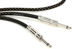 Hosa 3GT-18C4 Cloth Guitar Cable - Straight to Straight - 18 foot Black/Gold