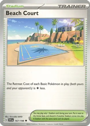 Beach Court - 167/198 - Uncommon - Reverse Holo Beach Court - 167/198 - Uncommon - Reverse Holo