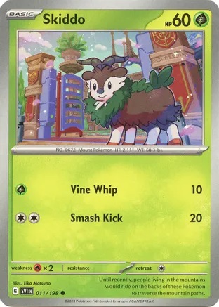 Skiddo - 011/198 - Common - Reverse Holo