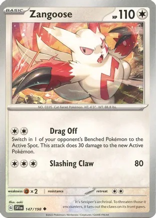 Zangoose - 147/198 - Uncommon - Reverse Holo