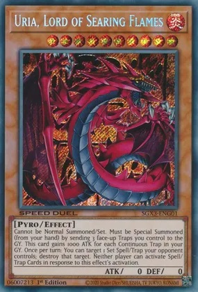 yugioh uria lord of searing flames deck Uria, - SDSA-EN042 - Ultra Rare An individual card from the Yu NEW URIA LORD OF SEARING