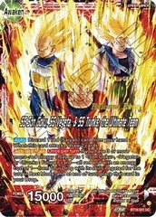 Son Goku & Vegeta & Trunks // SS Son Goku, SS Vegeta, & SS Trunks, the Ultimate Team - BT19-001 - PR (Fighter's Ambition Holiday Pack)