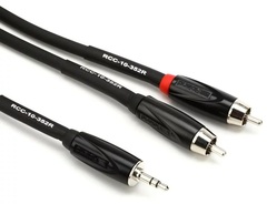 Roland RCC-10-352RV2 Black Series 3.5mm TRS Male to Left/Right RCA Insert/Splitter Cable - 10 foot
