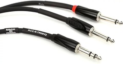 Roland RCC-5-TR28V2 Black Series 1/4-inch TRS Male to Dual 1/4-inch TS Male Insert/Splitter Cable - 5 foot