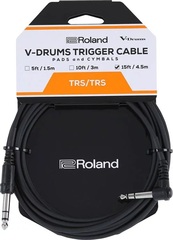 Roland Percussion Trigger Cable TRS Male to Right Angle TRS Male - 15-foot