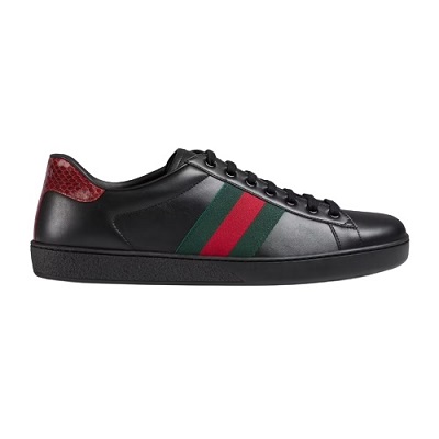 Gucci - MENS ACE LEATHER SNEAKER - Black Leather