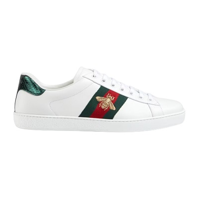 Gucci - MENS ACE EMBROIDERED SNEAKER - White Leather