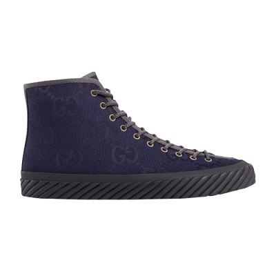 Gucci - MENS HIGH-TOP MAXI GG SNEAKER - Black and Blue