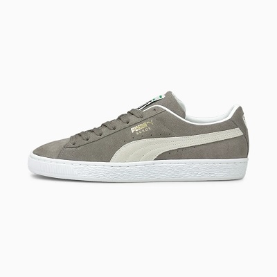 Puma - Suede Classic XXI Mens Sneakers - Steel Gray-Puma White