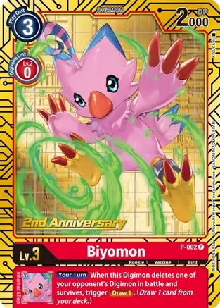 Biyomon - P-002 - P (2nd Anniversary Set) - Foil